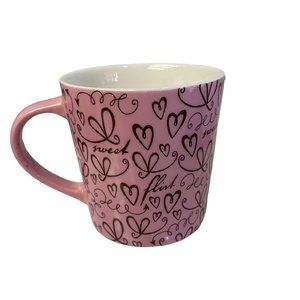 Starbucks Coffee Mug Cup Pink Sweet Flirt 2006 Hearts Collectible 17Oz Ceramic